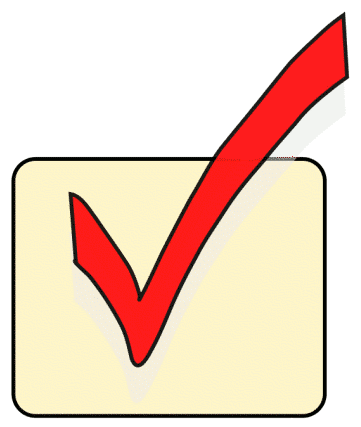 Public domain picture of a checkmark in a checkbox