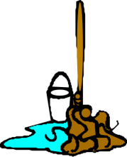 public domain image of a mop and bucket from wpclipart.com