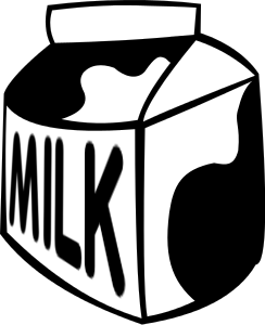 clipart image of a milk carton