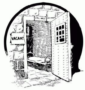 clipart image of an empty jail cell
