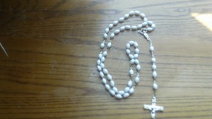 white rosary