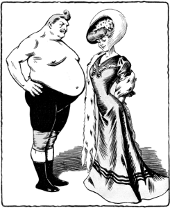 profile comparison of a fat person and a thin person