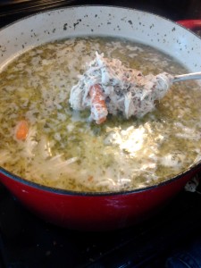 "Get Better" Soup cooking in a pot